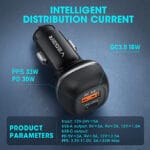 Veger CC62-1A1C - Chargeur Allume-cigare , Charge rapide PD30W, QC18W – Image 3