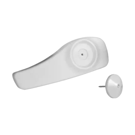 Étiquettes et hard tags antivol AM et RF pour la sécurité des produits en magasin, avec antennes de détection.