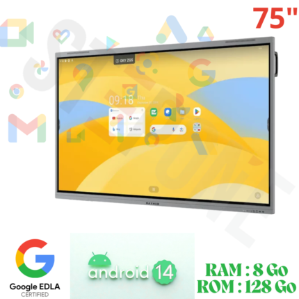 écran interactif MAXHUB E7530 75 pouces affichage 4K Ultra HD