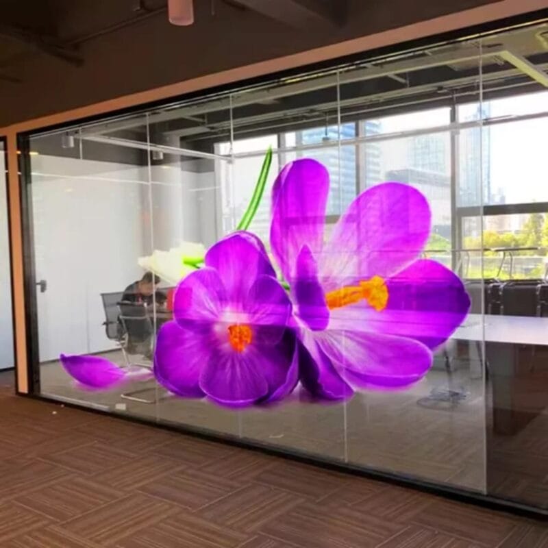 Écran publicitaire transparent pour vitrine - Solution moderne pour retail