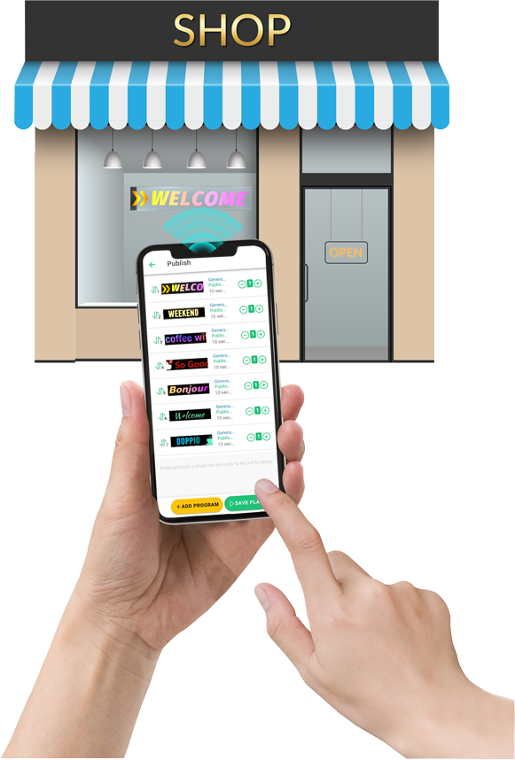 fanta-03 Écran LED Transparent en Verre FantaSign – Technologie innovante pour vitrines attractives