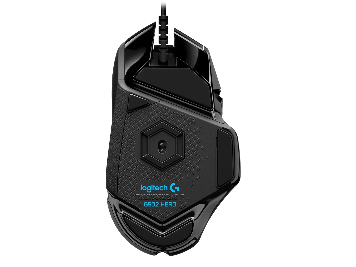 g502-hero-gallery-6-nb Souris gaming Logitech G502 HERO avec capteur optique 16K, 11 boutons programmables, rétroéclairage RGB personnalisable et poids ajustable pour une précision et un confort optimaux.