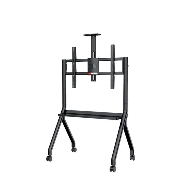 Support TV sur pied mobile avec roulettes – écran 55 à 100 pouces
