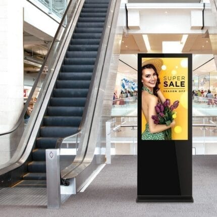 Affichage numérique dynamique au Maroc dans un centre commercial