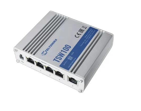 switch industriel 5 ports Switch industriel non manageable Teltonika TSW100 pour solution IoT industrielle
