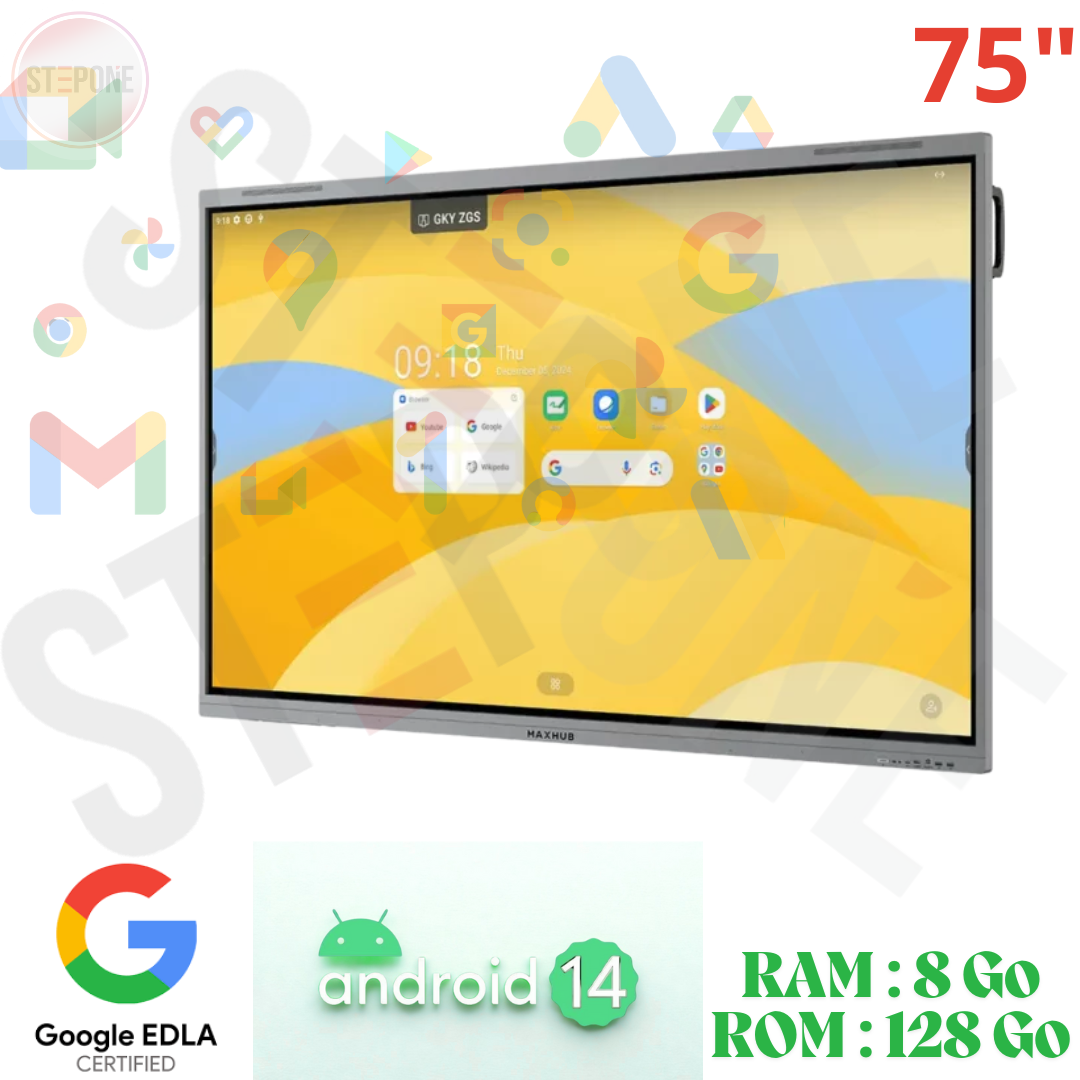 Écran Interactif 75 MAXHUB E7530 4K Android 14 ecran-interactif-maxhub-e7530-75pouces