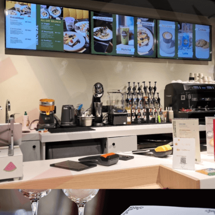 Écran restaurant 43 pouces affichage dynamique pour café et restaurant au Maroc