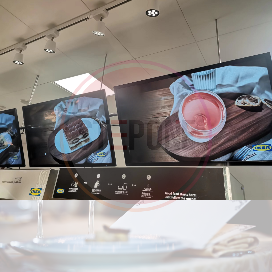 ecran restaurant publicité Écran menuboard digital pour restaurant avec menus et promotions en affichage dynamique