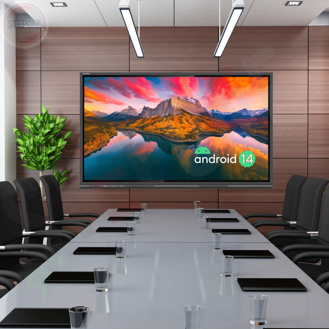 ecran interactif 4K android 14 newline écran interactif professionnel 4K Newline S Pro 86 pouces en salle de réunion d’entreprise