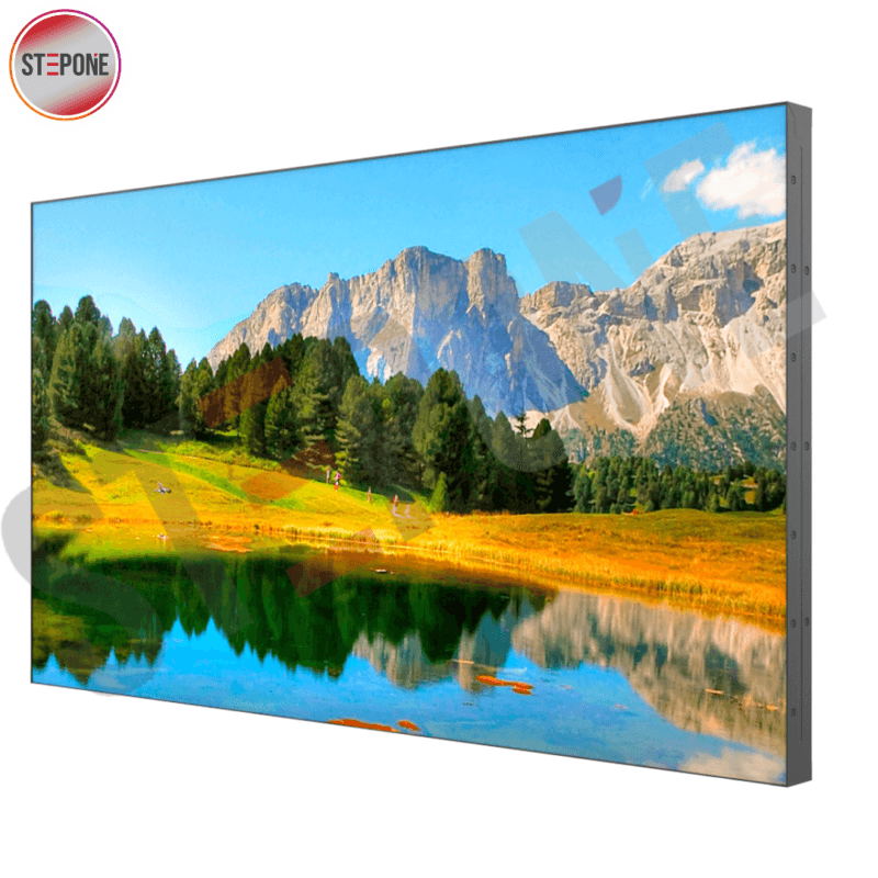 mur dimage 2X2 55 pouces | Mur d’image Détail des écrans UNIVIEW 55 pouces assemblés en mur d’image 2x2 à bord fin 3,5 mm