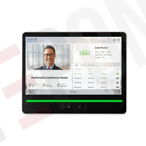 reservation de salle -H10A Écran tactile professionnel affichant le planning des réunions avec interface intuitive