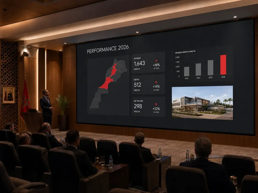 Location écran LED intérieur pour conférence et événement professionnel au Maroc