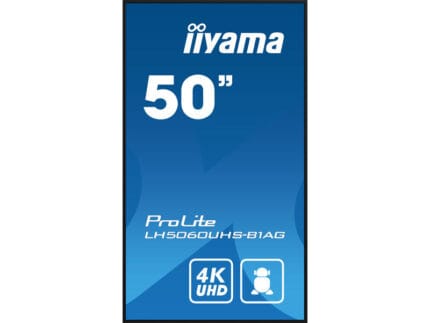 Vue de profil de l’écran iiyama LH5060UHS-B1AG au design fin de 41 mm